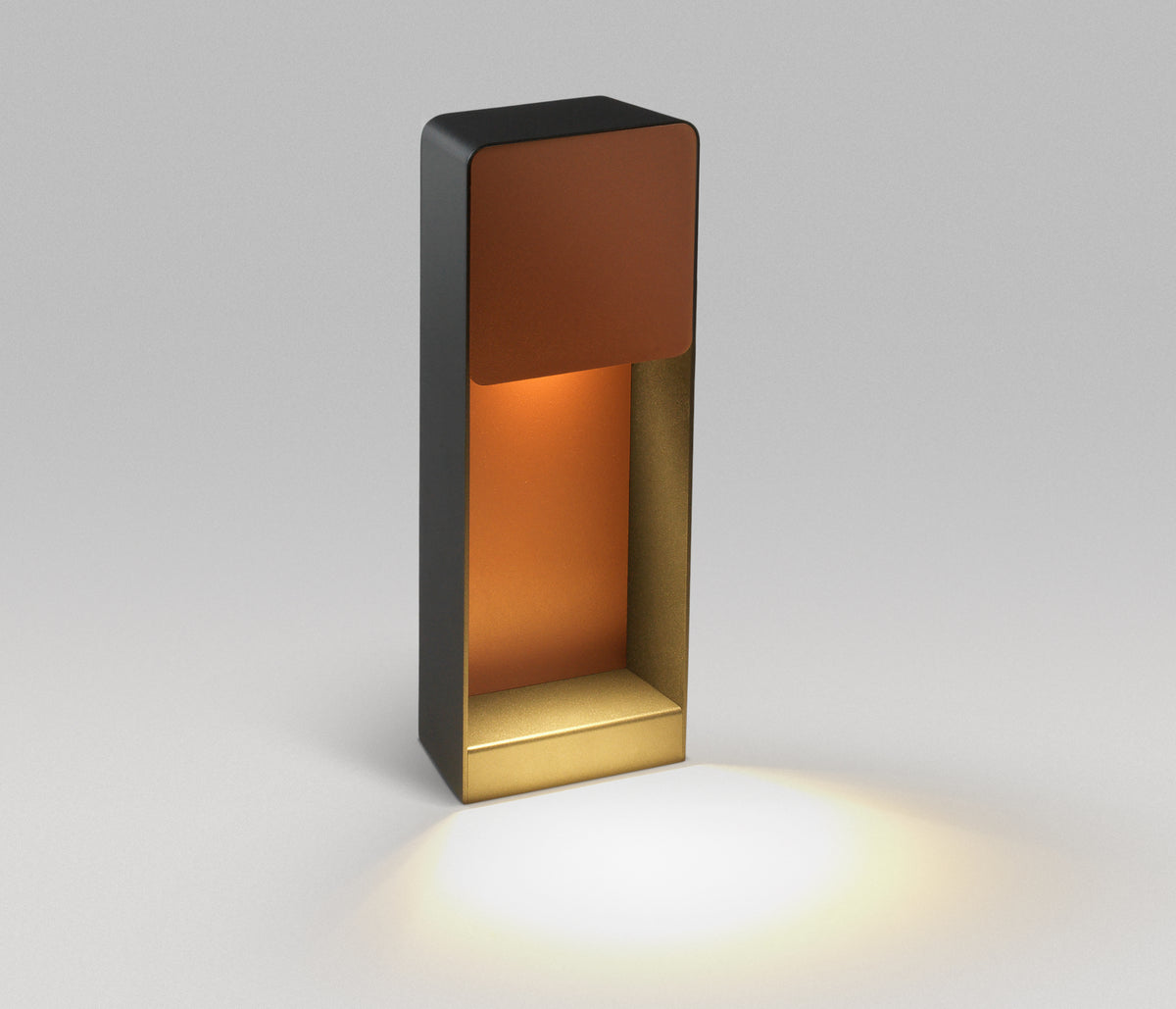 Marset Lab Pollerleuchte LED 35 cm rostbraun