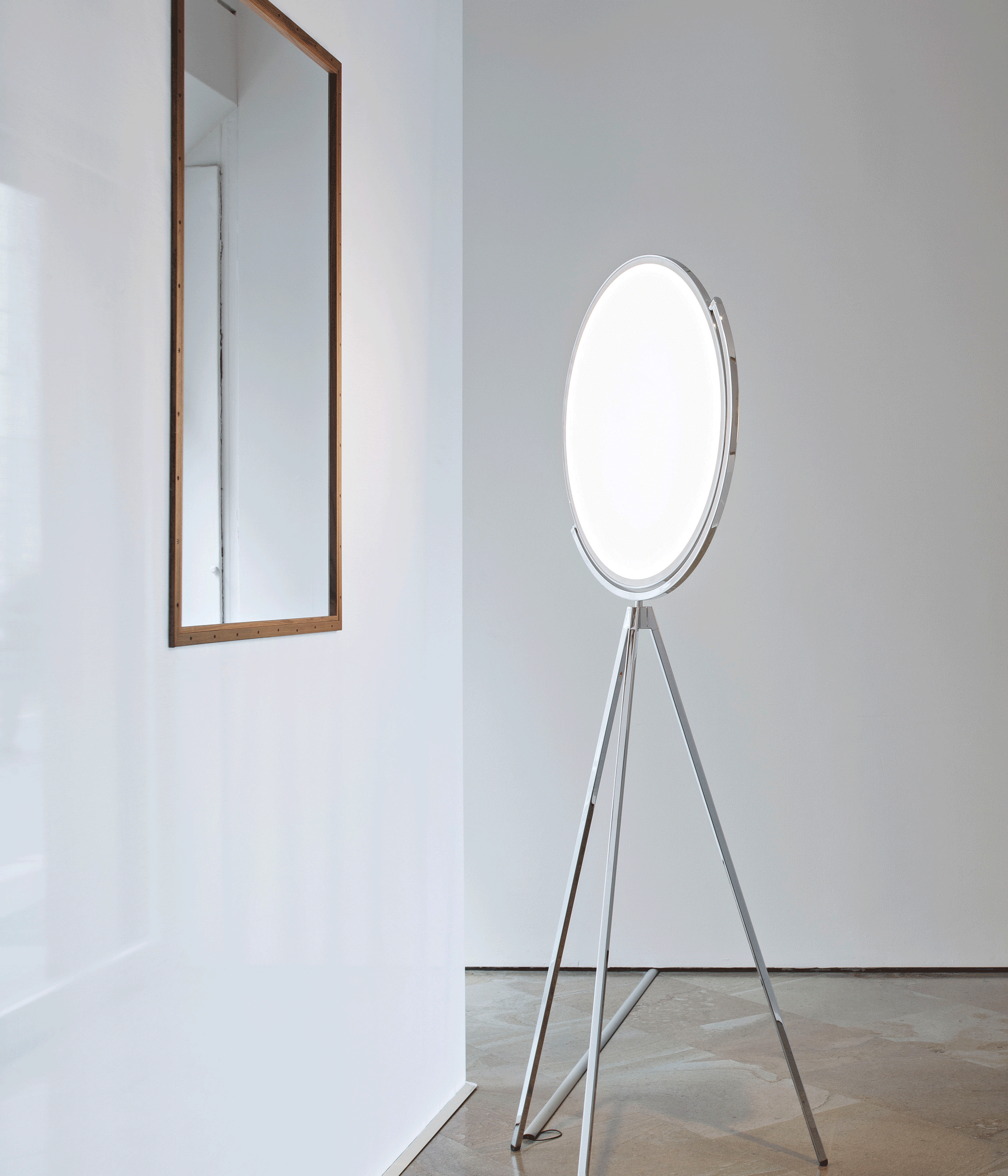 Flos Superloon Stehleuchte chrom LED