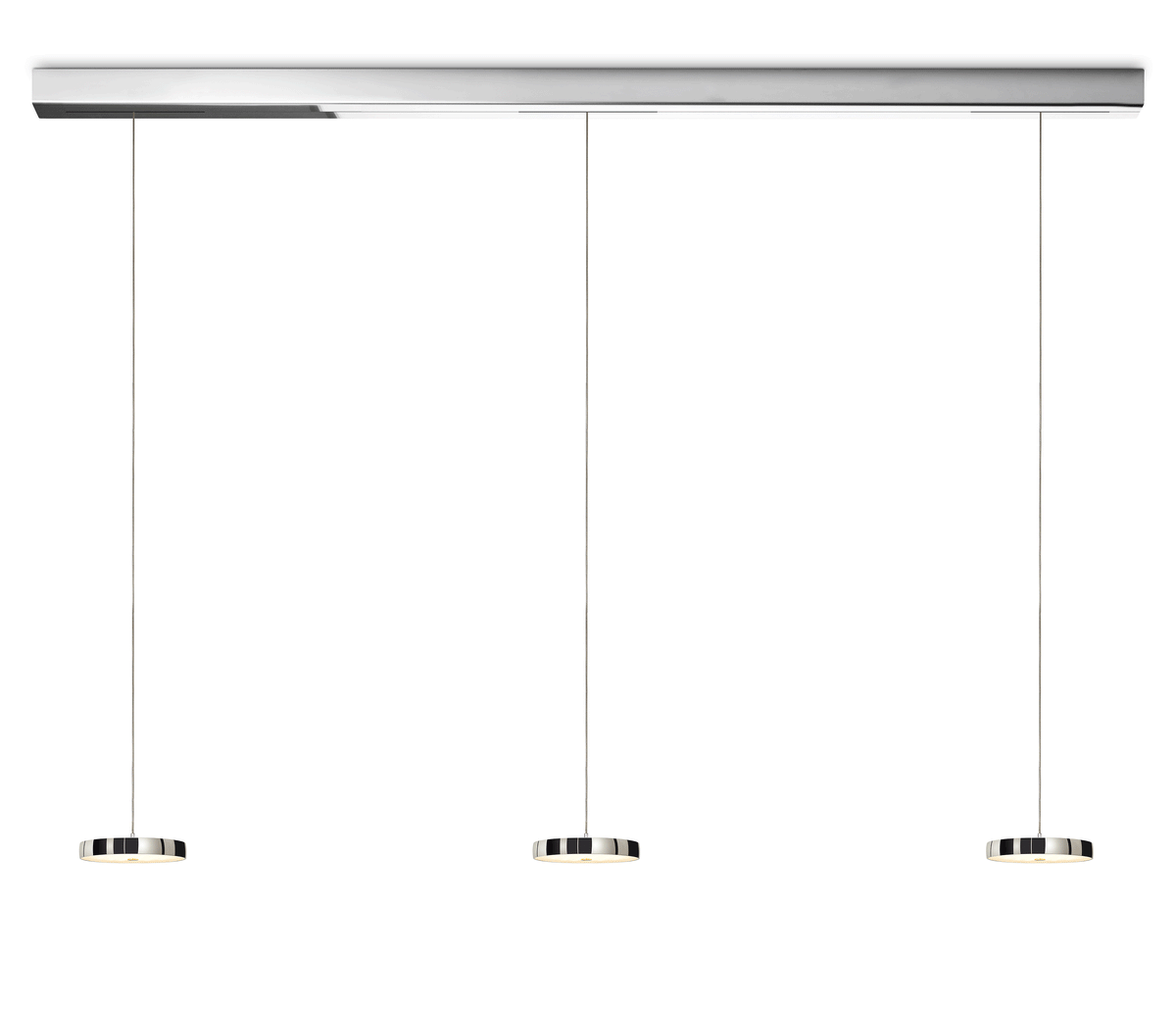 Oligo Decant Pendelleuchte 3-flammig chrom LED