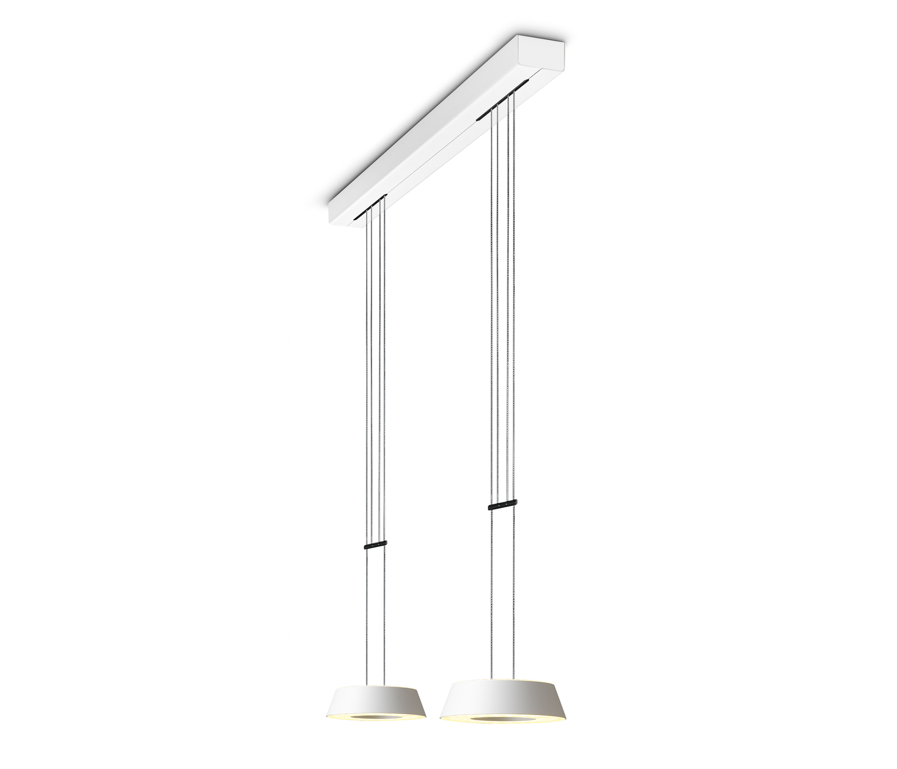 Oligo Glance Pendelleuchte LED 2-flammig weiß matt