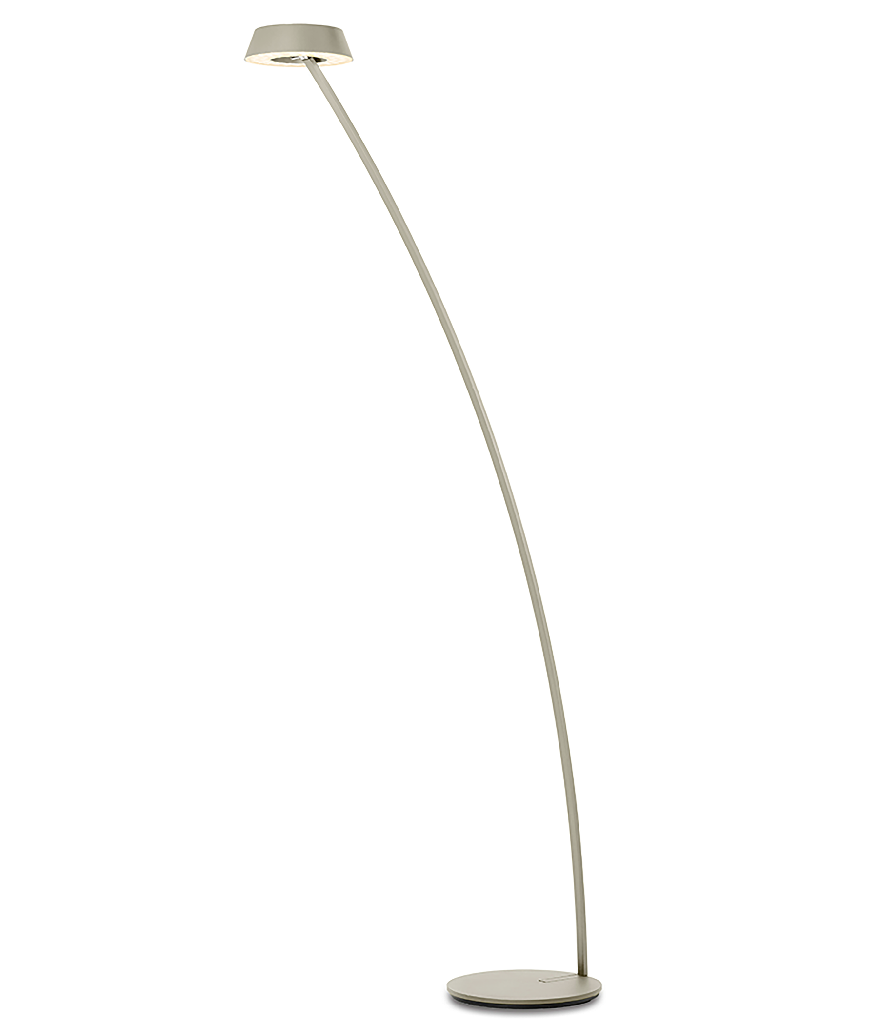 Oligo Glance Stehleuchte LED gebogen cashmere