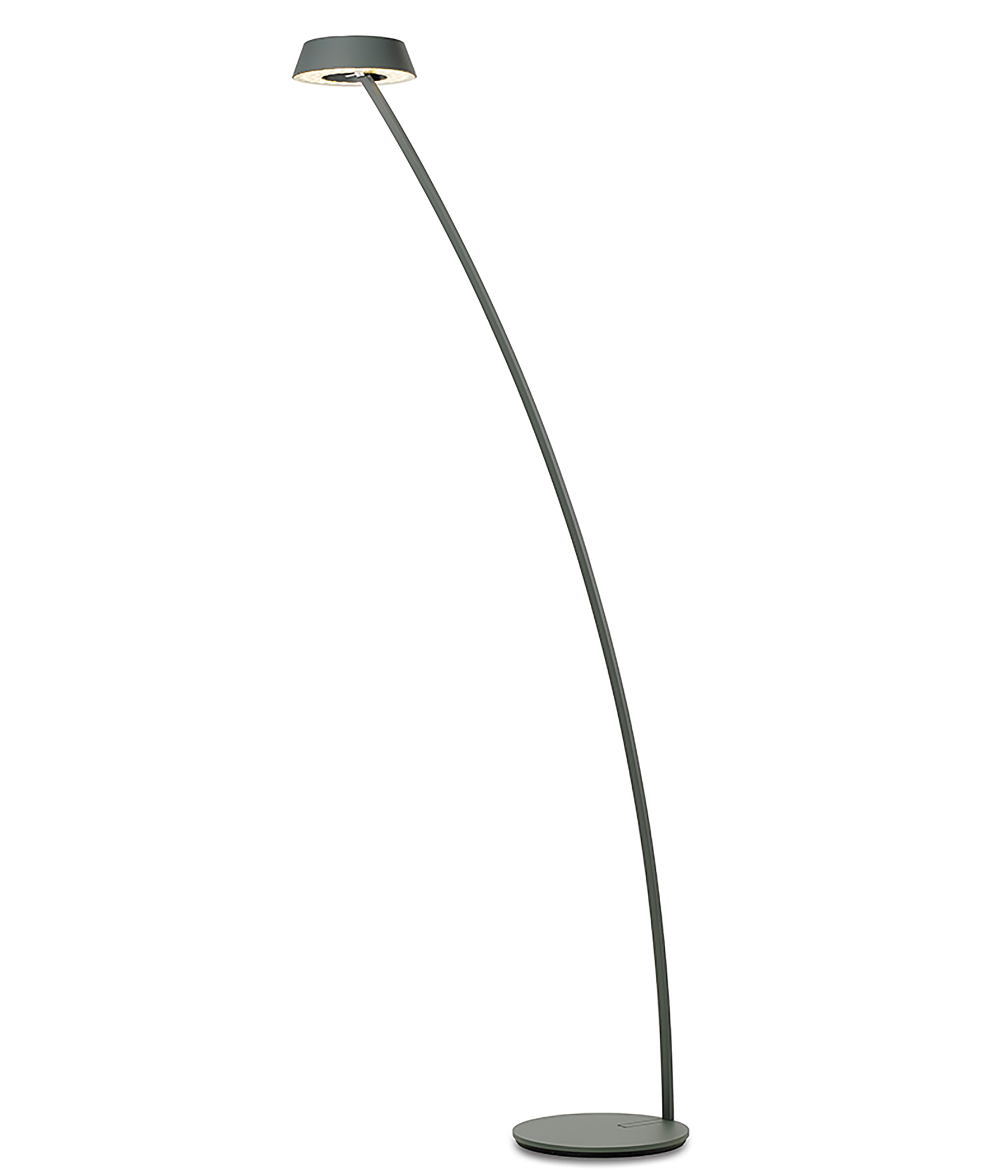 Oligo Glance Stehleuchte LED gebogen grau matt