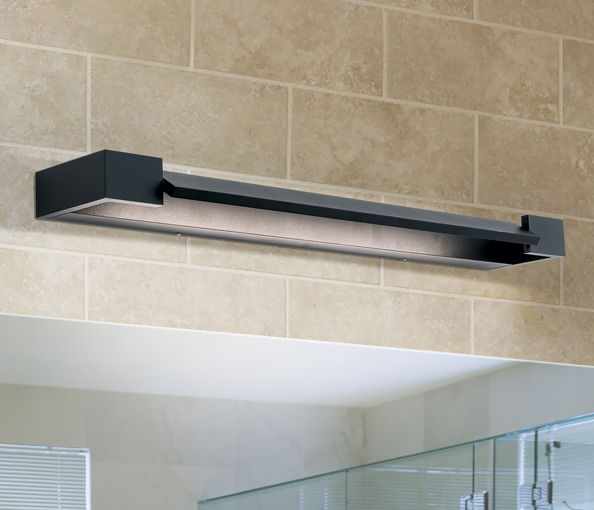 Orion Wandleuchte Marilyn schwarz 60 cm LED