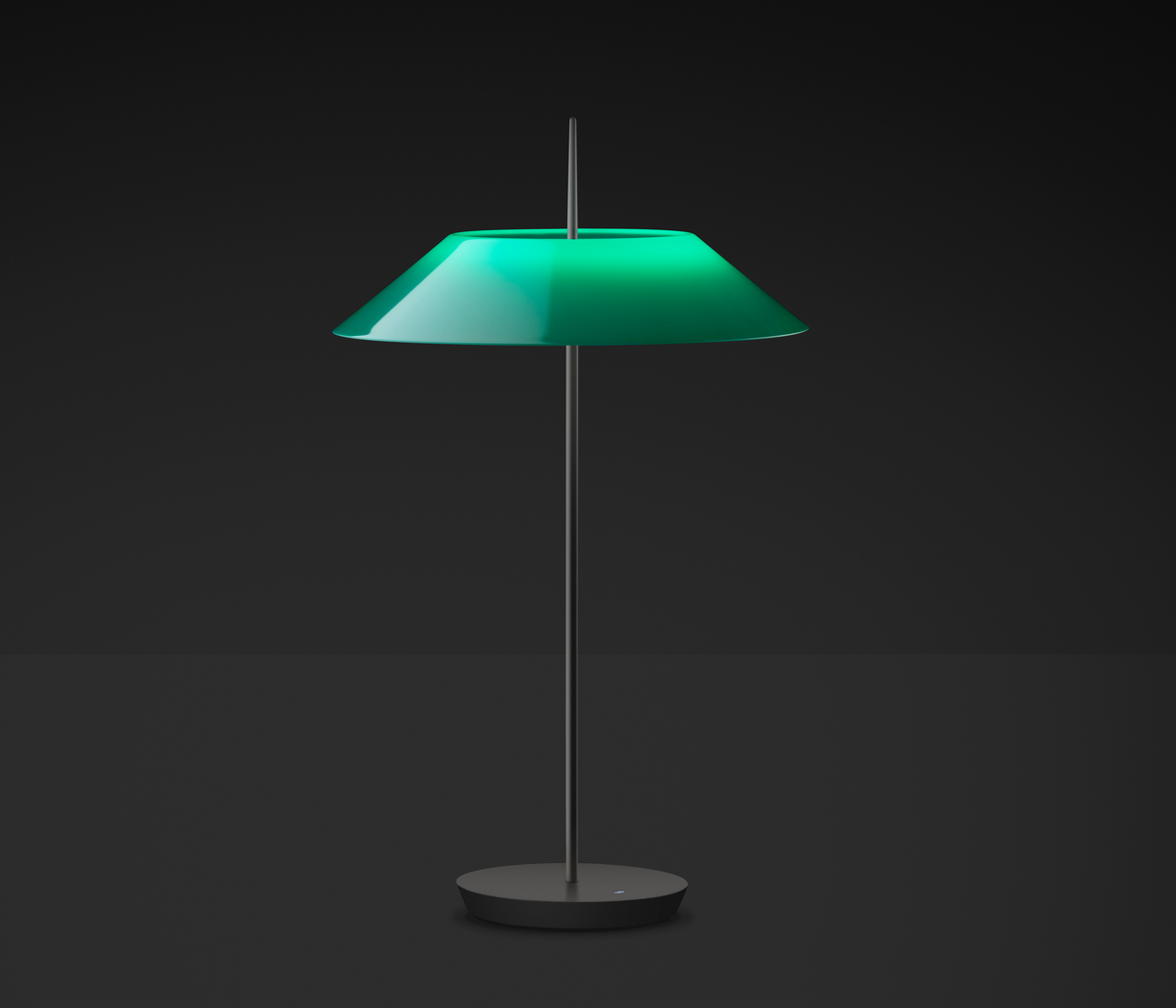 Vibia Mayfair Tischleuchte Graphit-grau/ grün LED