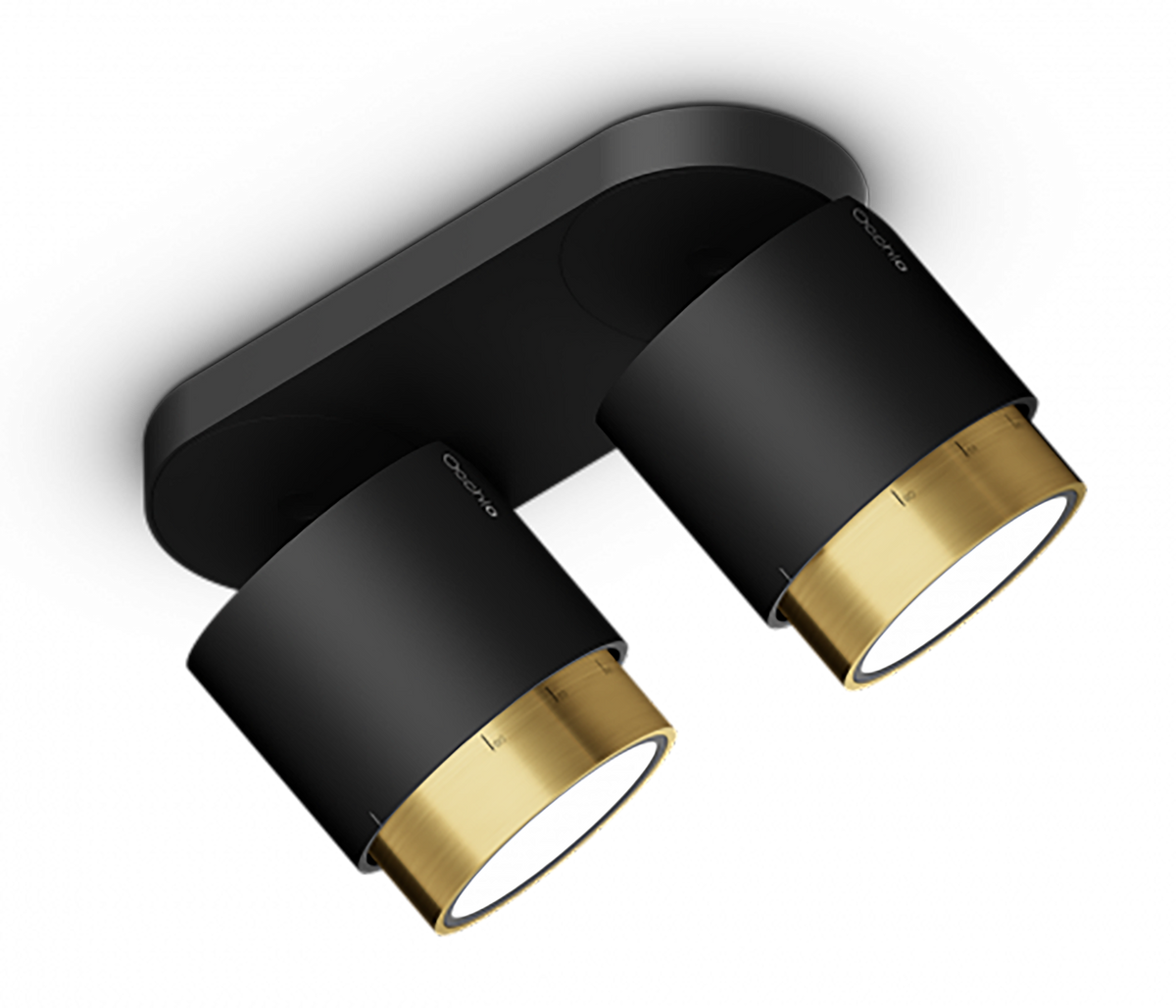 Occhio lui alto doppio VOLT zoom Strahler bronze schwarz LED