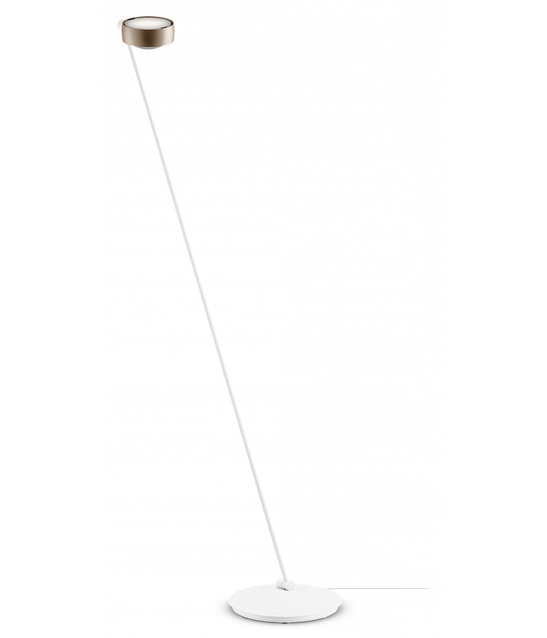 Occhio Sento lettura Stehleuchte 160 cm gold matt weiß matt rechts vom Objekt LED