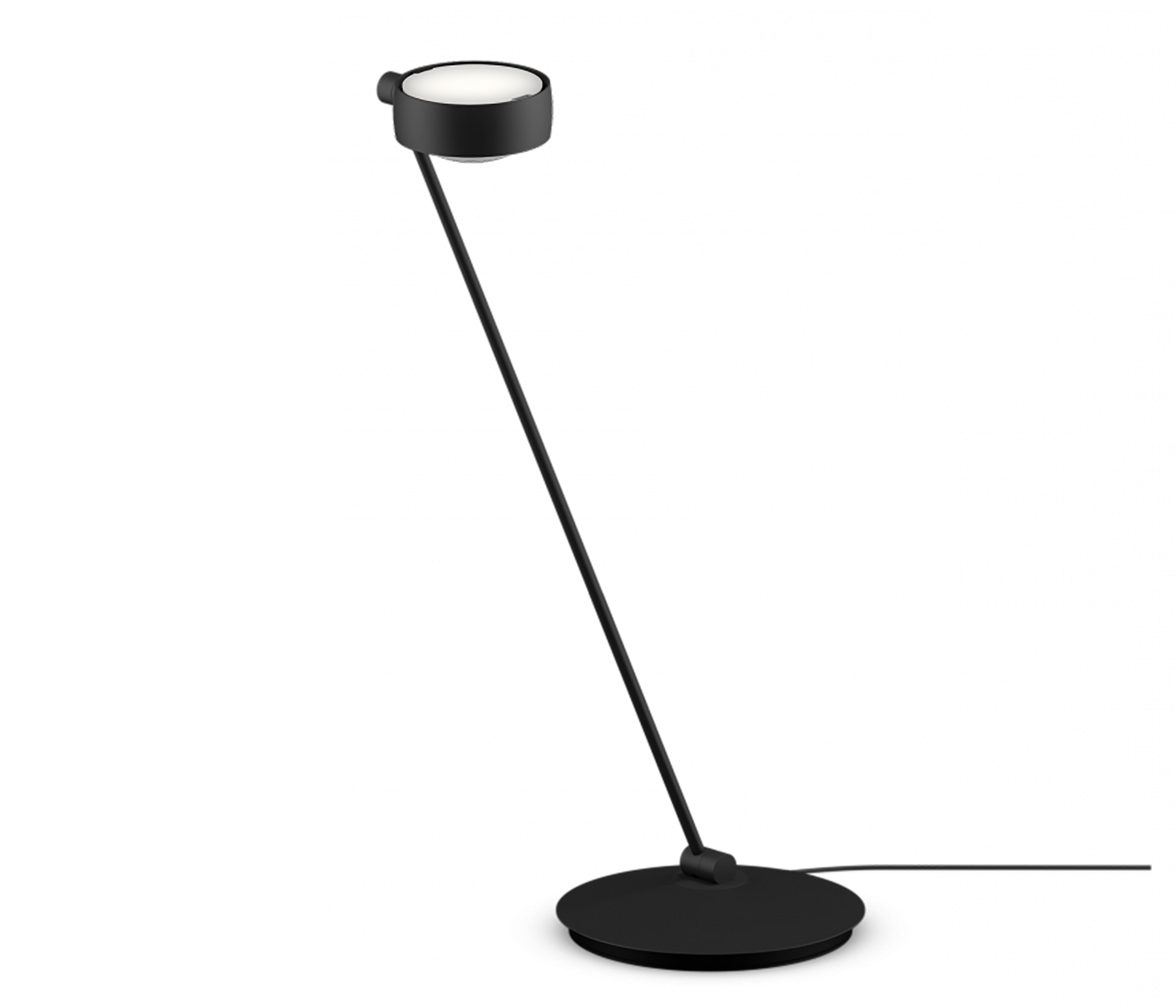Occhio Sento tavolo Tischleuchte 80 cm schwarz matt links vom Objekt LED