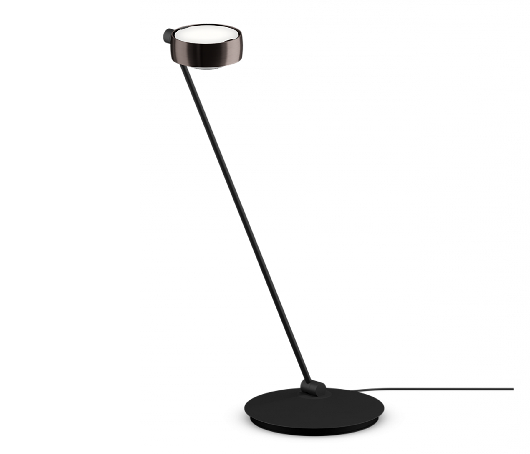 Occhio Sento tavolo Tischleuchte 80 cm phantom schwarz matt rechts vom Objekt LED