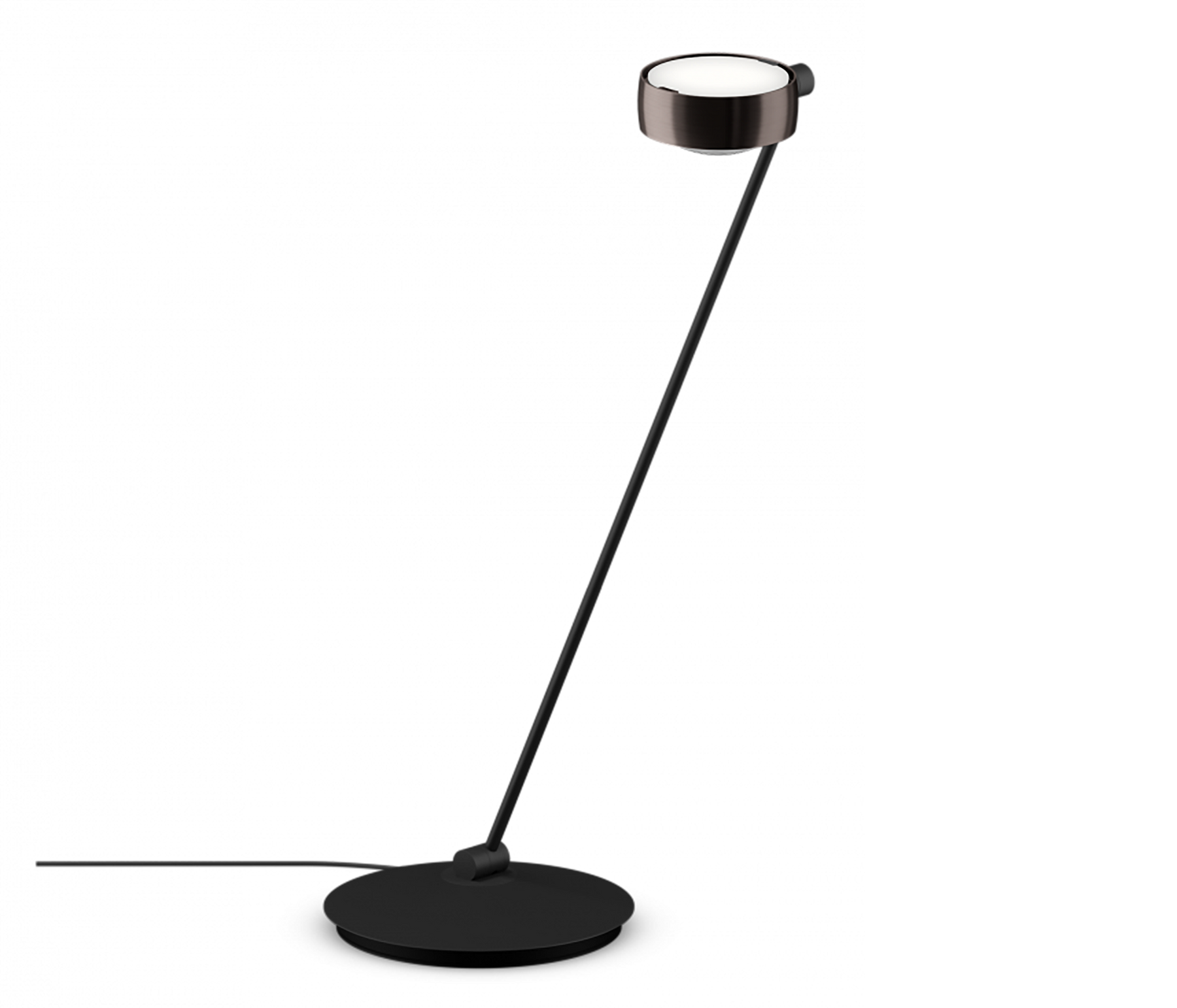 Occhio Sento tavolo Tischleuchte 80 cm phantom schwarz matt links vom Objekt LED