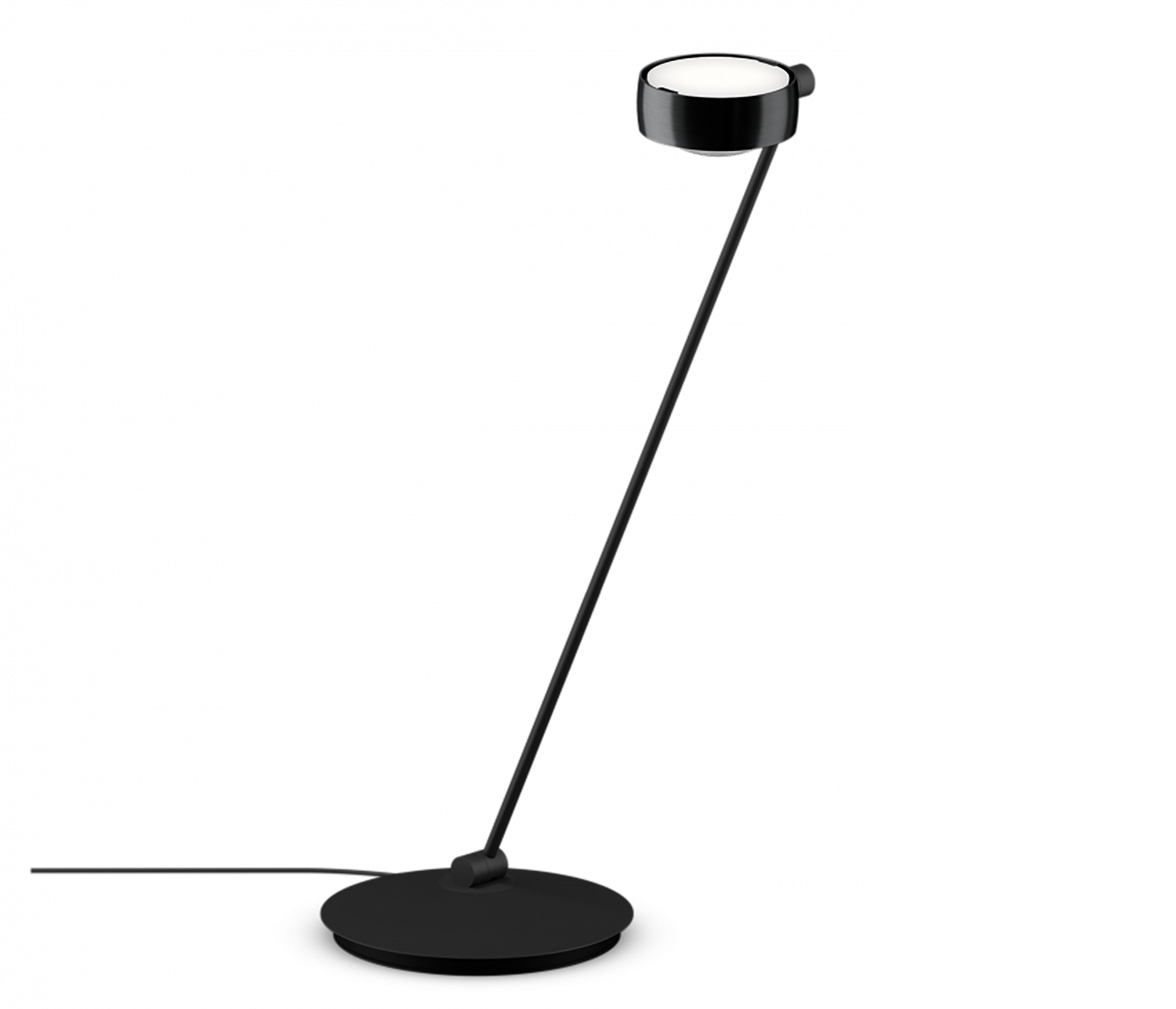 Occhio Sento tavolo Tischleuchte 80 cm blackphantom schwarz matt links vom Objekt LED