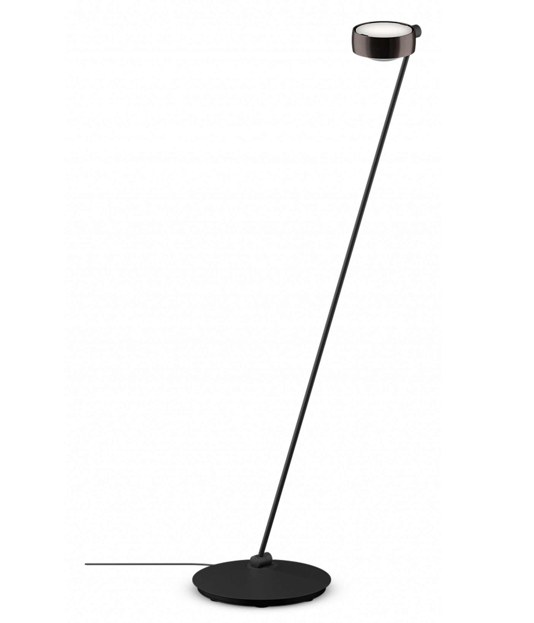 Occhio Sento lettura Stehleuchte 125 cm phantom schwarz links vom Objekt LED