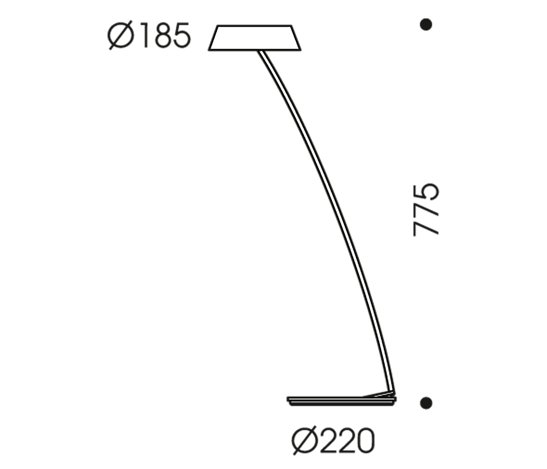 Oligo Glance Tischleuchte gebogen LED