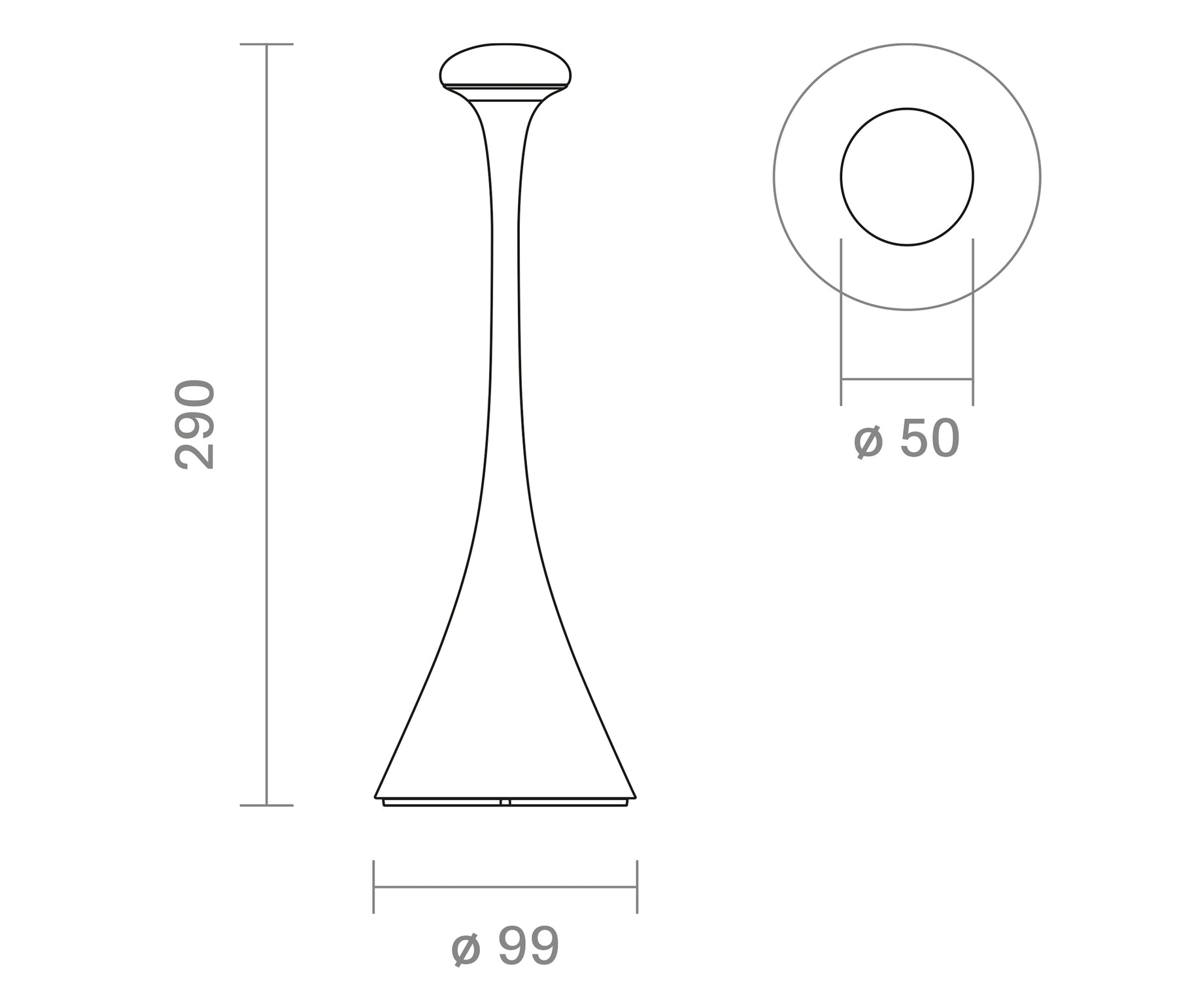 Sigor Nudrop Akkuleuchte LED graphitgrau