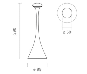 Sigor Nudrop Akkuleuchte LED graphitgrau