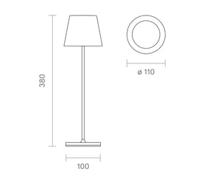 Sigor Nuindie Akku-Tischleuchte LED silber