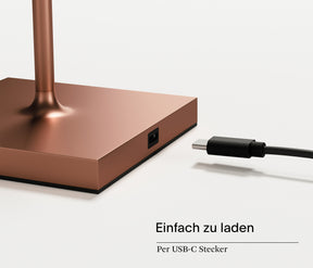 Sigor Nuindie Akku-Tischleuchte LED bronze