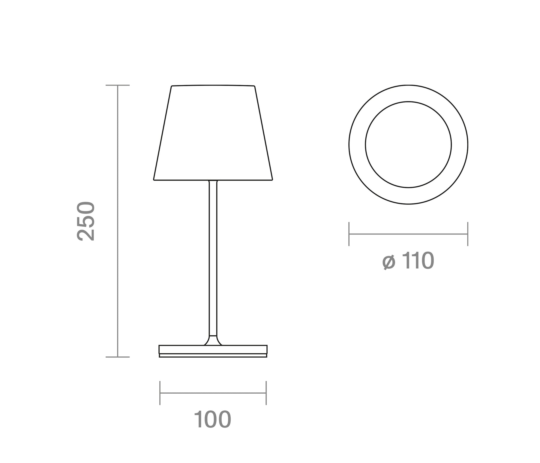 Sigor Nuindie Mini Akku-Tischleuchte LED schwarz