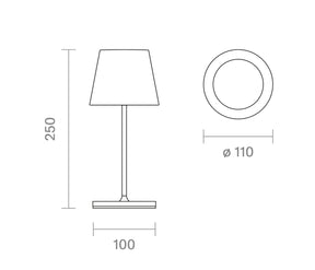 Sigor Nuindie Mini Akku-Tischleuchte LED schwarz