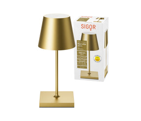 Sigor Nuindie Mini Akku-Tischleuchte LED gold