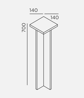 IP44.DE mir X Pollerleuchte LED 70 cm