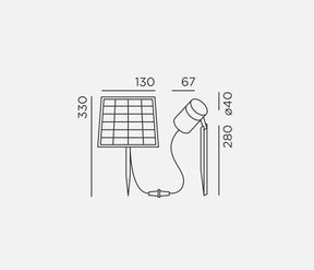 IP44.DE piek mini solar Strahler LED