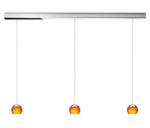 Oligo Balino Pendelleuchte 3-flammig LED chrom / orange