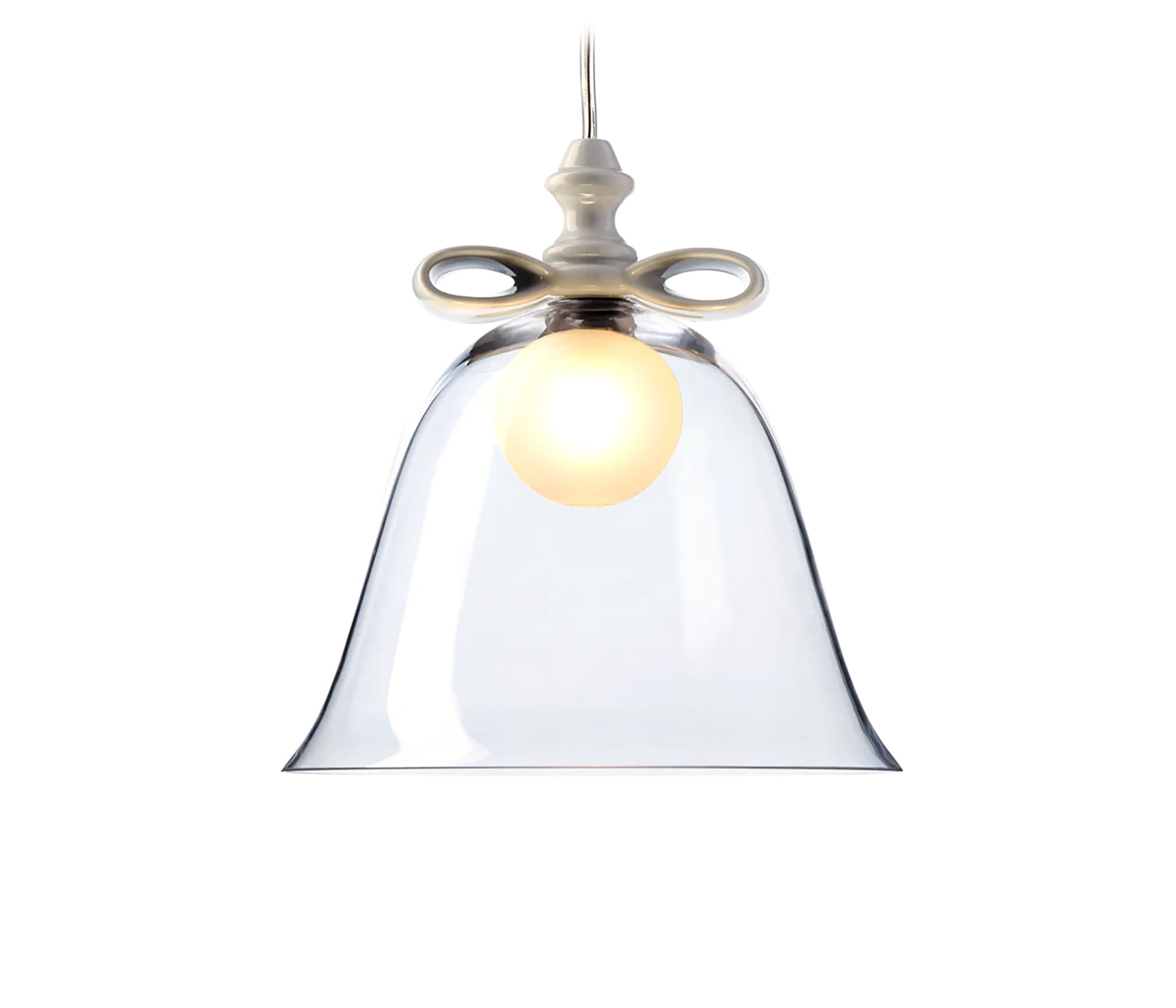 Moooi Bell Lamp Pendelleuchte transparent / weiß