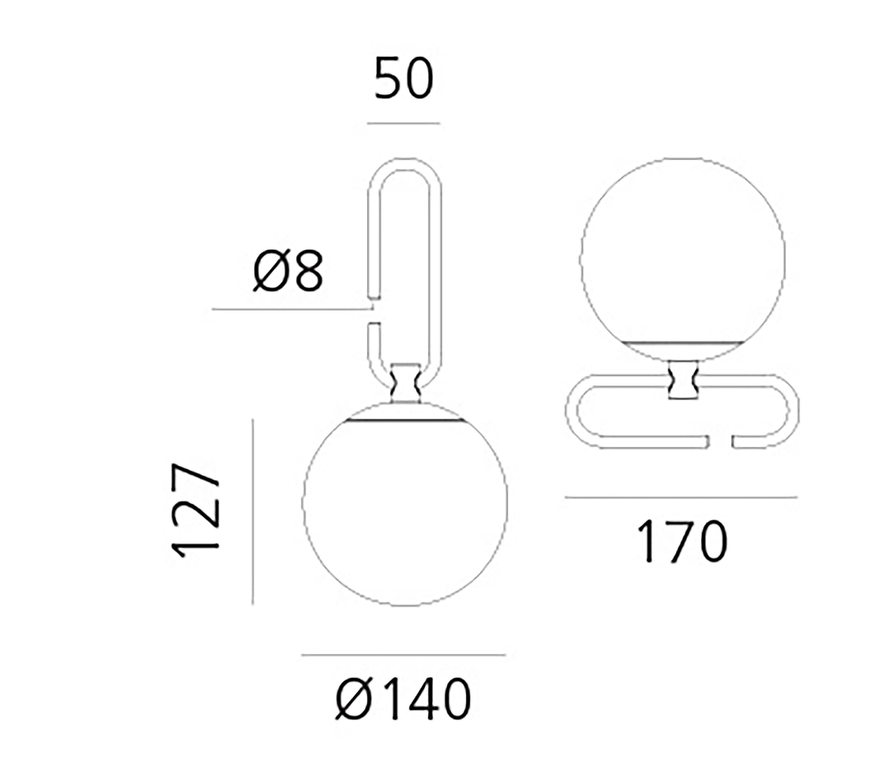 Artemide nh 1217 Tischleuchte 