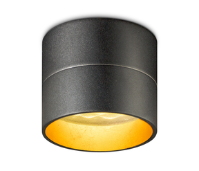Oligo Tudor S Deckenleuchte schwarz matt blattgold LED