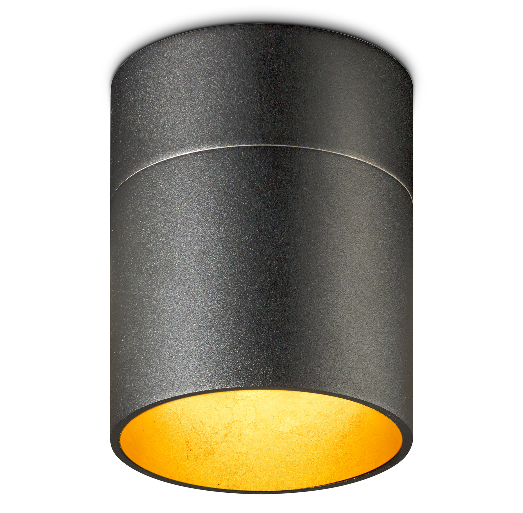 Oligo Tudor M Deckenleuchte schwarz matt blattgold LED 