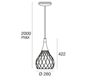 Stilnovo - Linea Light Mongolfier Pendelleuchte LED Nickelschwarz Ø26 cm