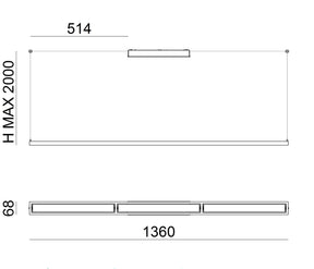 Stilnovo - Linea Light Tablet Pendelleuchte LED schwarz