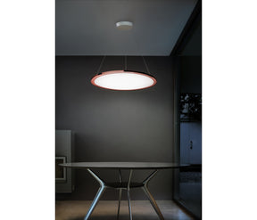 Stilnovo - Linea Light Hinomaru Ø 48 cm Pendelleuchte roségold LED Esszimmer
