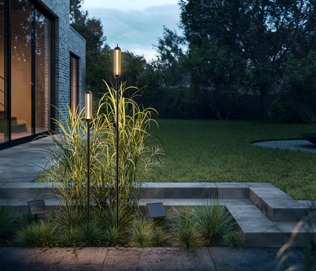 IP44.DE reed solar Solarleuchte LED modernes Design