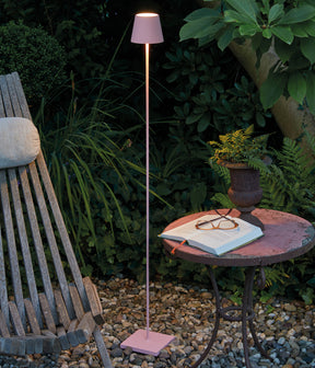 Sigor Nuindie Akku- Stehleuchte LED rosa Garten