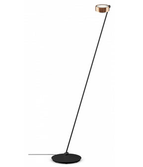 Occhio Sento lettura Stehleuchte 160 cm roségold schwarz matt links vom Objekt LED