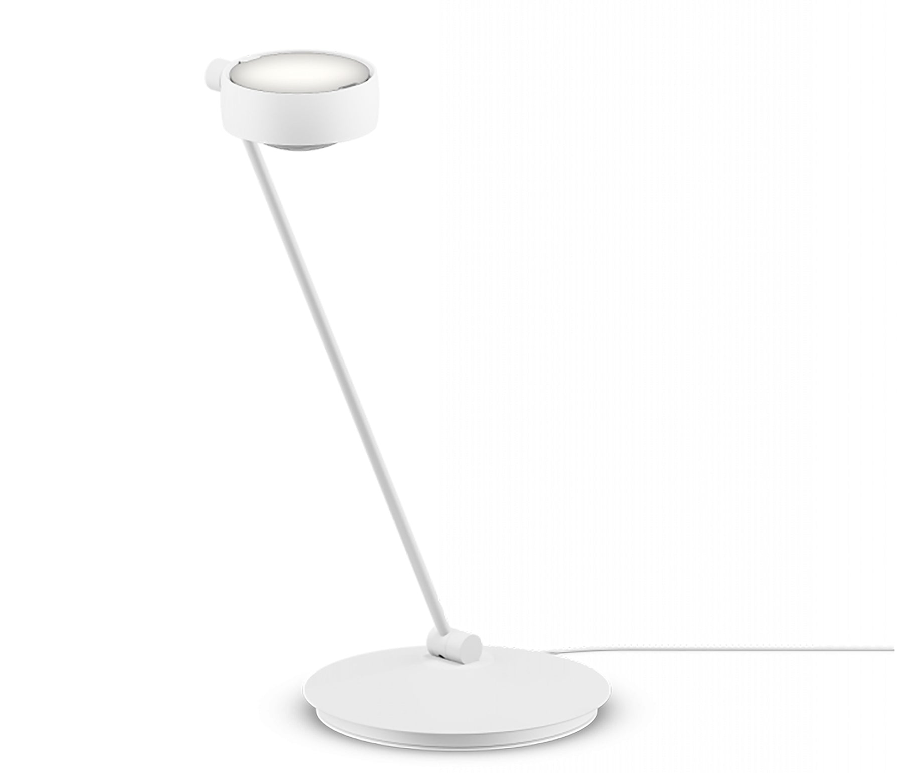 Occhio Sento tavolo Tischleuchte 60 cm weiß matt rechts vom Objekt  LED