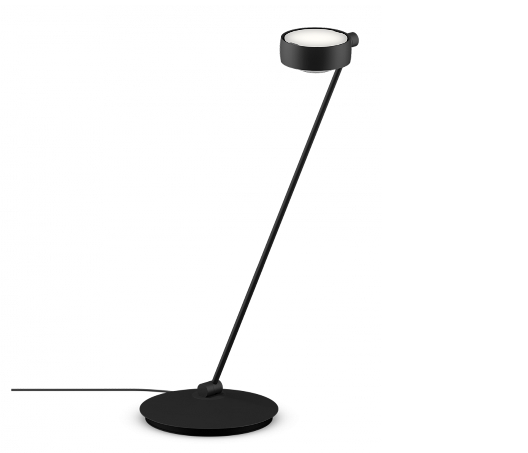 Occhio Sento tavolo Tischleuchte 80 cm schwarz matt links vom Objekt LED