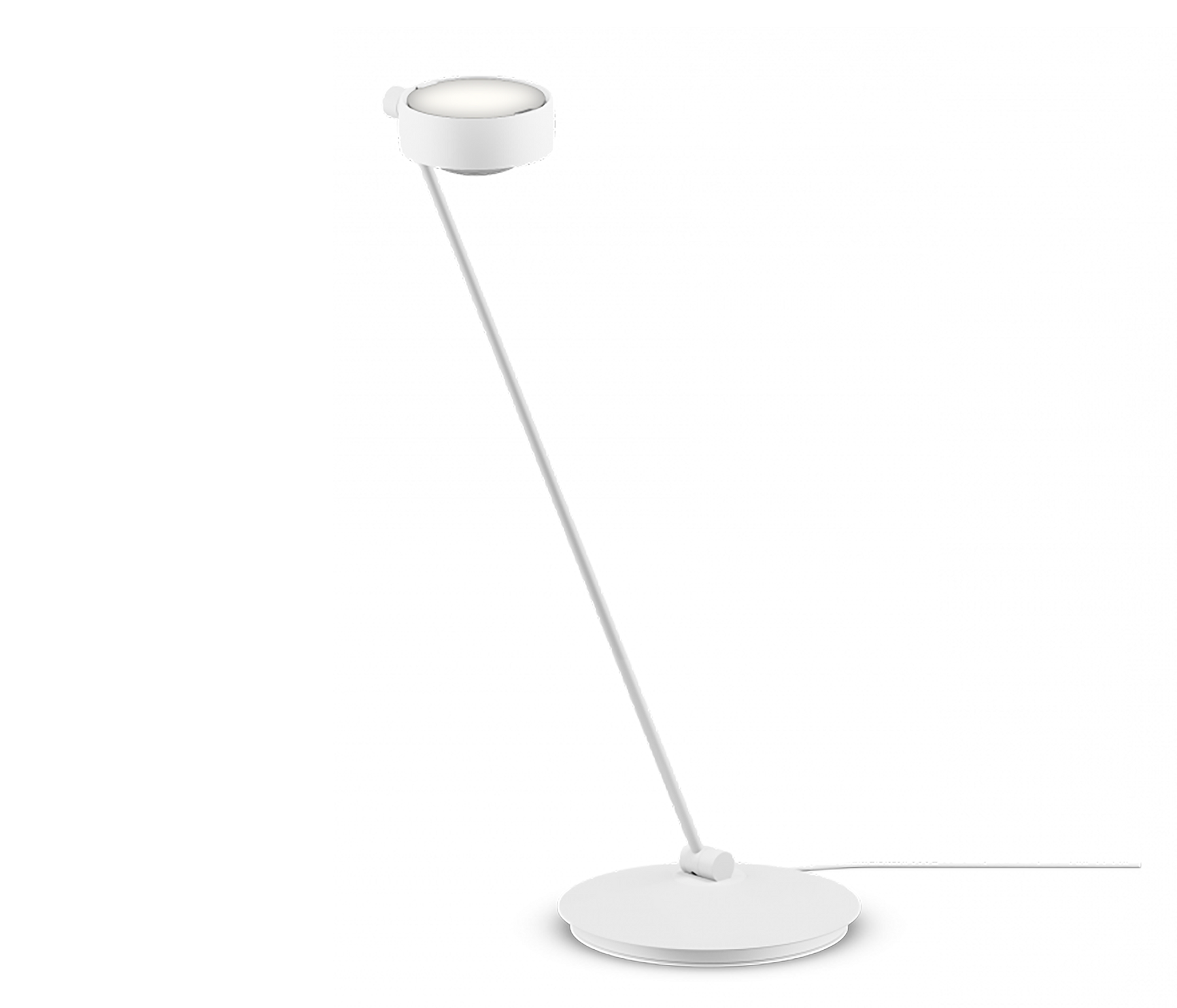 Occhio Sento tavolo Tischleuchte 80 cm weiß matt rechts vom Objekt LED